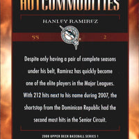 Hanley Ramirez 2008 Upper Deck Hot Commodities Series Mint Card #HC26