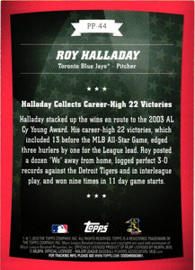 Roy Halladay 2010 Topps Peak Performance Series Mint Card #PP-44
