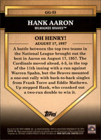 Hank Aaron 2012 Topps Golden Greats Series Mint Card #GG53
