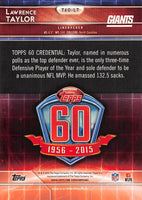 Lawrence Taylor 2015 Topps 60th Anniversary Series Mint Card #T60-LT
