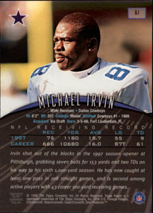 Michael Irvin 1998 Topps Finest Series Mint Card #61