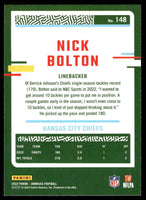 Nick Bolton 2023 Donruss Series Mint Card #148
