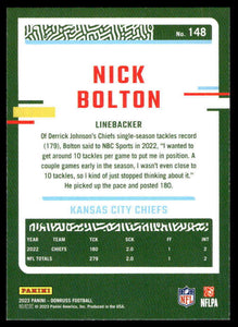 Nick Bolton 2023 Donruss Series Mint Card #148