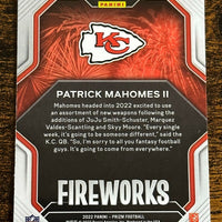 Patrick Mahomes II 2022 Panini Prizm Fireworks Series Mint Card #F-2