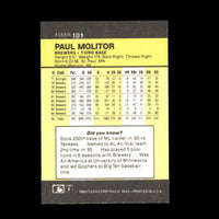 Paul Molitor 1986 Fleer Mini Series Mint Card #101
