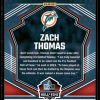 Zach Thomas 2023 Panini Donruss INDUCTED Series Mint Card  #I-3