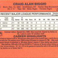 Craig Biggio 1990 Donruss Series Mint Card #306