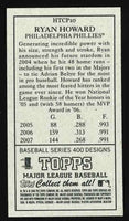 Ryan Howard 2008 Topps Heritage T205 Mini Card #HTCP10
