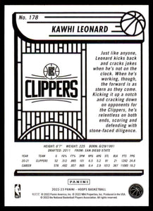 Kawhi Leonard 2022 2023 Panini NBA Hoops Series Mint Card #178