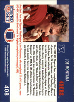 Joe Montana 1990 Pro Set Series Mint Card #408

