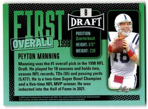 Peyton Manning 2023 Leaf Draft First Overall Series Mint Card #8