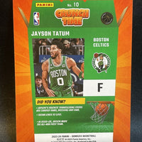 Jayson Tatum 2023 2024 Panini Donruss Crunch Time Series Mint Card #10
