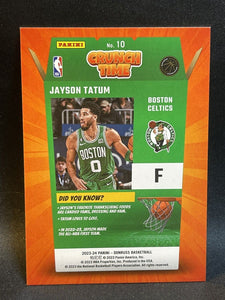 Jayson Tatum 2023 2024 Panini Donruss Crunch Time Series Mint Card #10