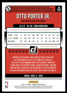 Otto Porter Jr. 2018 2019 Panini Donruss Holo Orange Laser Series Mint Card #123