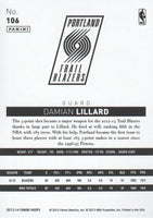 Damian Lillard 2013 2014 Hoops Series RED PARALLEL VERSION Mint Card #106
