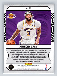 Anthony Davis 2022 2023 Panini Contenders Game Night Ticket Series Mint Card #22