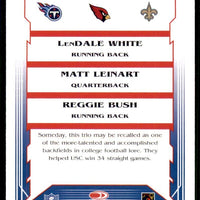 Reggie Bush and LenDale White and Matt Leinart 2006 Score Mint ROOKIE Card #330