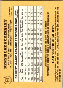 Dennis Eckersley 1985 Donruss Series Mint Rookie Card #442