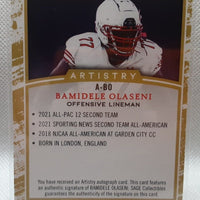 Bamidele Olaseni 2022 SAGE Artistry Autograph Series Mint Rookie Card #A-BO