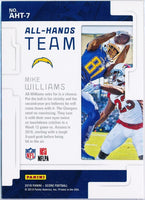 Mike Williams 2019 Score All Hands Team Series Mint Card #AHT-7
