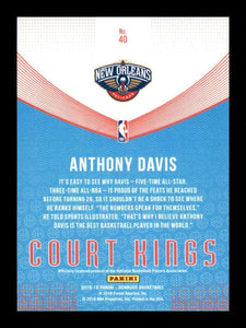 Anthony Davis 2018 2019 Panini Donruss Court Kings Series Mint Card #40