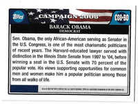 Barak Obama 2008 Topps 2008 Campaign Series Mint Card #C08-BO
