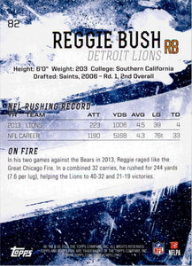 Reggie Bush 2014 Topps Fire Flame Foil Series Mint Card #82