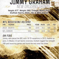 Jimmy Graham 2014 Topps Fire Flame Foil Series Mint Card #50