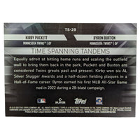 Kirby Puckett and Byron Buxton 2023 Topps Update Time Spanning Tandems Series Mint Card #TS-29