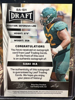 Siaki Ika 2023 Leaf Draft Green AUTOGRAPH Series Mint Rookie Card #BA-SI1
