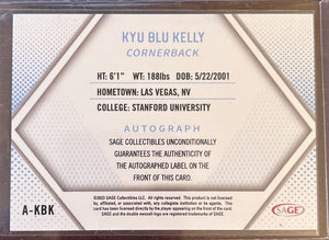 Kyu Blu Kelly 2023 Sage Red Autograph Card #A-KBK