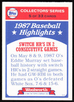 Eddie Murray 1988 Topps Woolworth Baseball Highlights Series Mint Card #5
