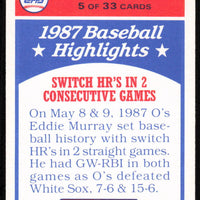 Eddie Murray 1988 Topps Woolworth Baseball Highlights Series Mint Card #5