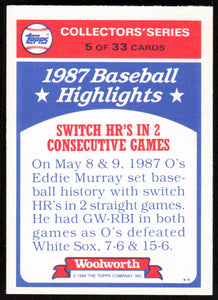 Eddie Murray 1988 Topps Woolworth Baseball Highlights Series Mint Card #5