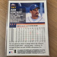 Juan Gonzalez 2000 Topps Chrome Traded Series Mint Card #T97