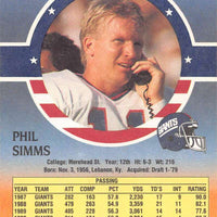 Phil Simms 1991 Fleer Stars and Stripes Series Mint Card #95