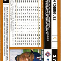 Ivan Rodriguez 2002 Topps Series Mint Card #175