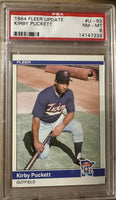 1984 Fleer Baseball Update Factory Set with Roger Clemens Rookie Graded PSA-9 MINT Serial #14147338 and Kirby Puckett PSA-8
