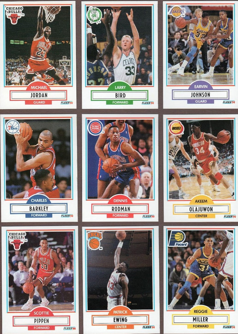 1990 1991 Fleer Basketball Series Complete Set with Michael Jordan, Larry Bird, Kevin McHale, Robert Parish, Karl Malone, John Stockton and Others!