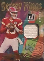 Patrick Mahomes 2023 Panini Donruss Jersey Kings Series Mint Insert Card #JK-1 Featuring an Authentic White Jersey Swatch #45/399 Made
