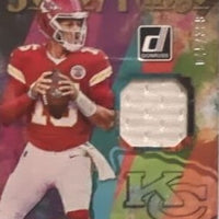 Patrick Mahomes 2023 Panini Donruss Jersey Kings Series Mint Insert Card #JK-1 Featuring an Authentic White Jersey Swatch #45/399 Made