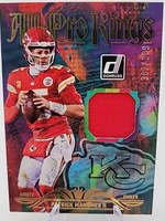 Patrick Mahomes 2023 Panini Donruss All-Pro Kings Series Mint Insert Card #APK-20 Featuring an Authentic Red Jersey Swatch #270/399 Made
