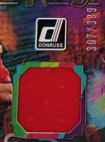 Patrick Mahomes 2023 Panini Donruss All-Pro Kings Series Mint Insert Card #APK-20 Featuring an Authentic Red Jersey Swatch #307/399 Made
