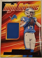 Amon-Ra St. Brown 2023 Panini Rookies and Stars High Octane Series Mint Insert Card #HM-AB Featuring an Authentic Blue Jersey Swatch #88/399 Made
