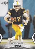 Josh Allen 2018 Leaf Draft Series Rookie Year Card #31 picturing this Buffalo Bills Star in his Wyoming College Jersey
