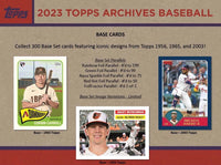2023 Topps ARCHIVES Baseball Blaster Box with Three 1969 Topps Single Player Foil Cards
