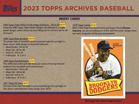 2023 Topps ARCHIVES Baseball Blaster Box with Three 1969 Topps Single Player Foil Cards
