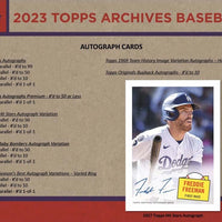 2023 Topps ARCHIVES Baseball Blaster Box with Three 1969 Topps Single Player Foil Cards