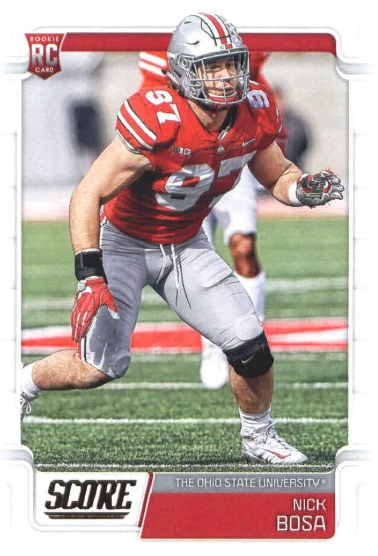 Nick Bosa 2019 Score Series Mint ROOKIE Card #360