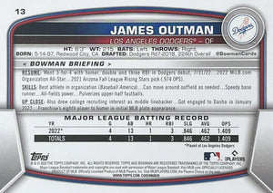 2023 Bowman Baseball Series Complete Mint 100 Card Base Set made by Topps with Rookies and Stars including James Outman, Mike Trout and Aaron Judge Plus